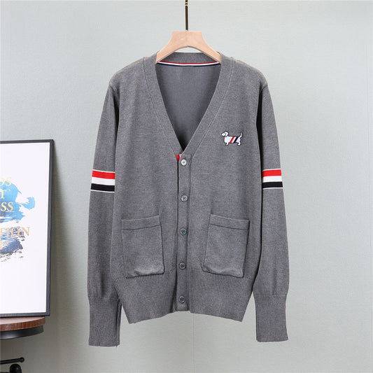 【outer】Vネック長袖ニットカーディガンG23453