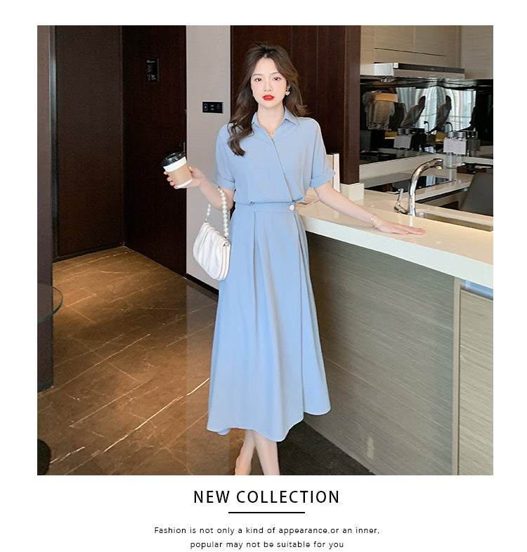 【dress】シフォンシャツデートワンピースG21688