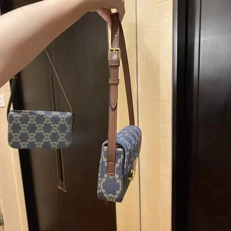 【小物】配色ハンドバッグF8079