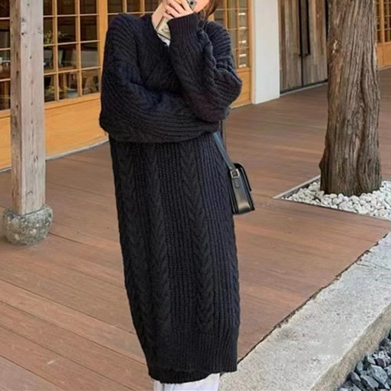 【outer】長袖ロング丈ニットカーディガンF8347