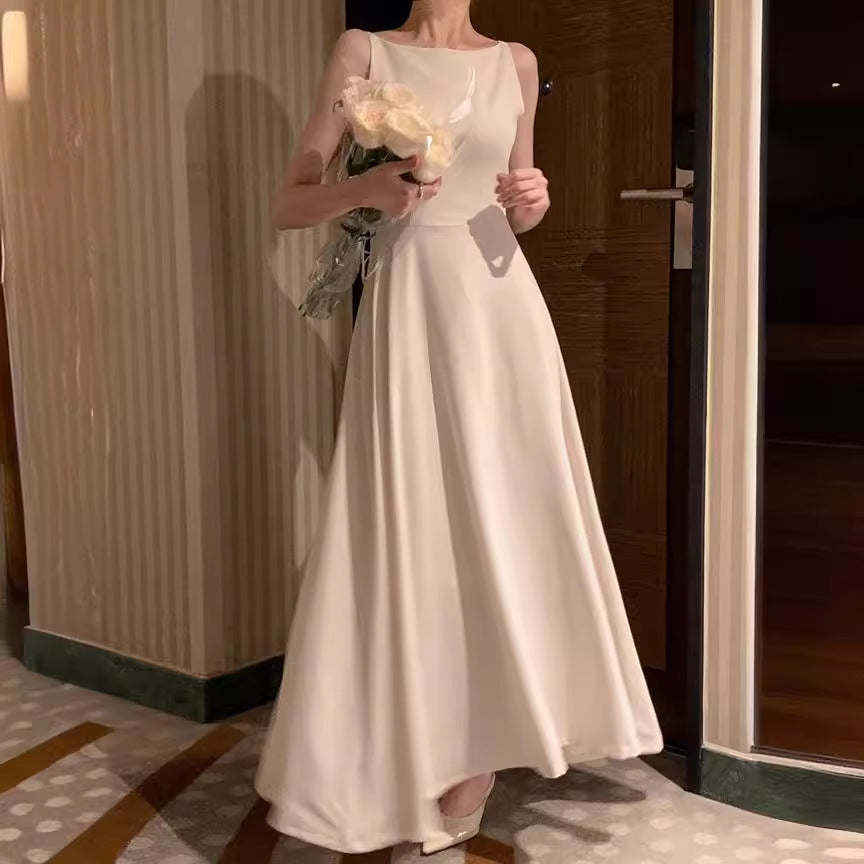 【dress】3色長袖ノースリーブワンピースF7908