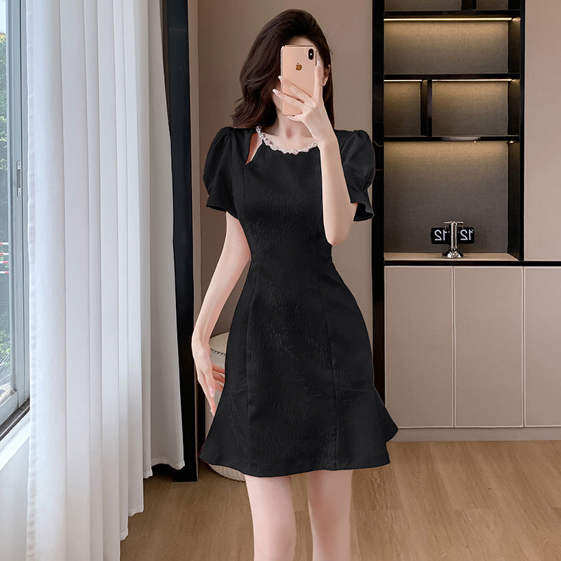 【dress】透かし彫りフリルデートワンピースG22114