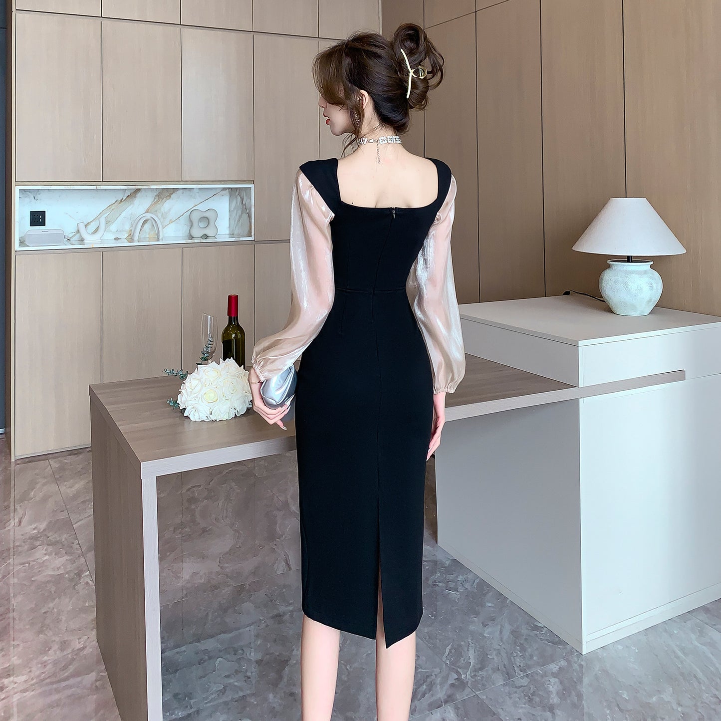 【dress】体型カバータイトデートワンピースG23662