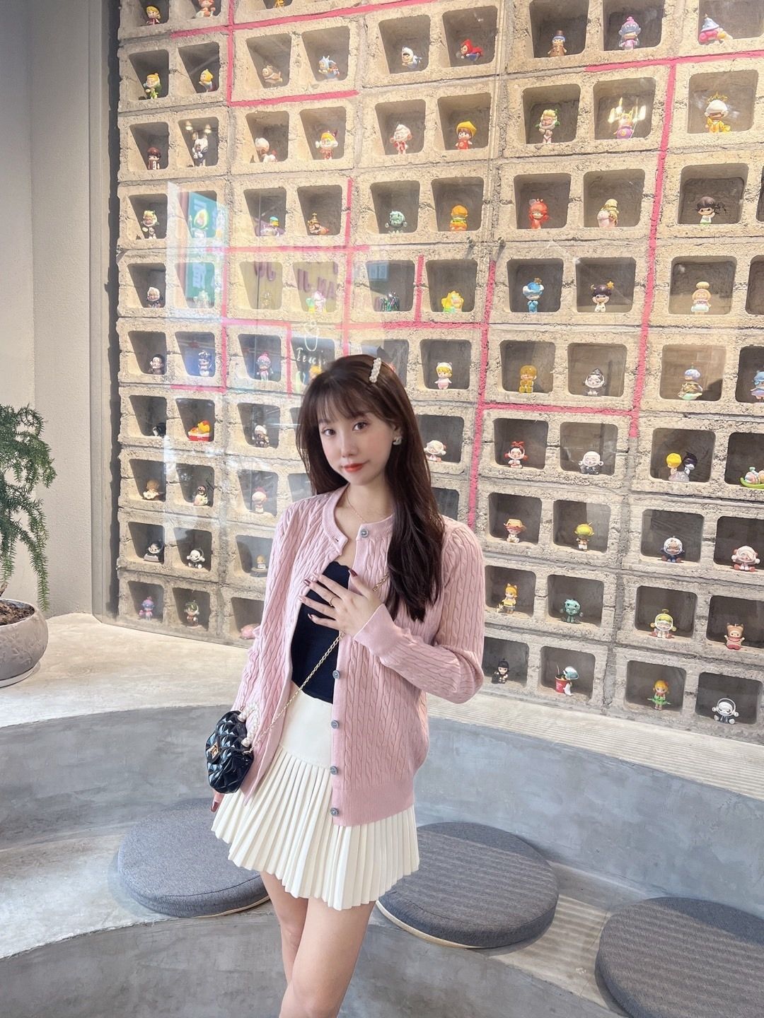 【outer】長袖ニットカーディガンF8217