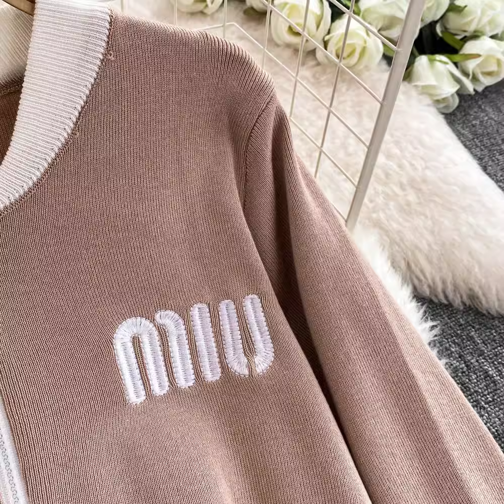 【set】ジップアップニット&ワイドパンツ  K0132