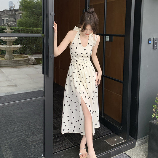 【dress】リボンドット柄デートワンピースG22104