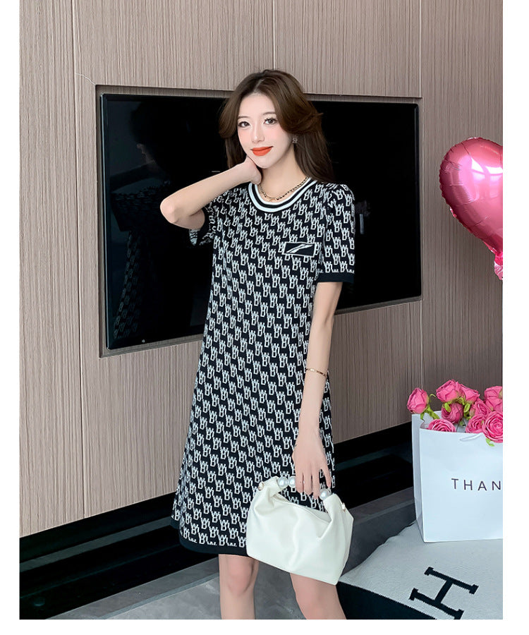 【dress】ツイードニットワンピースG21663