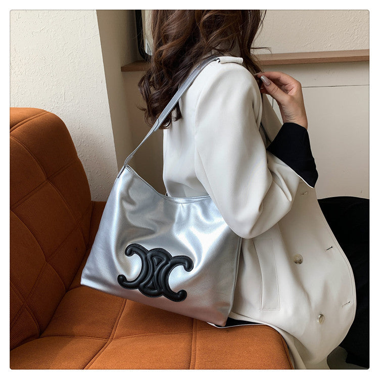 【小物】5色大容量ショルダーバッグF8177