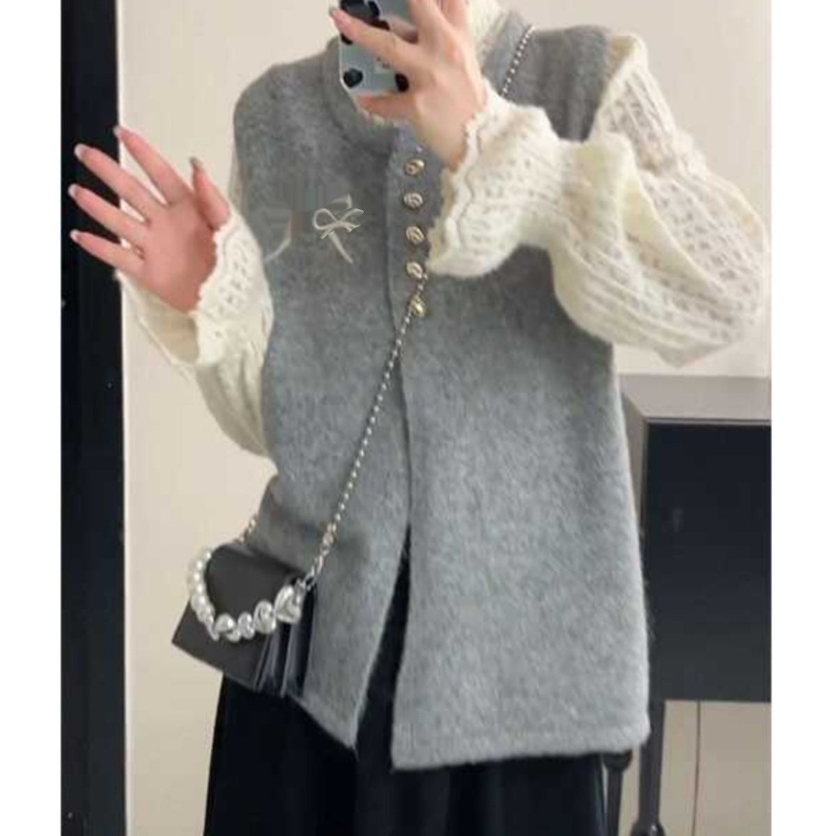 【tops】ノースリーブニットチョッキG23882