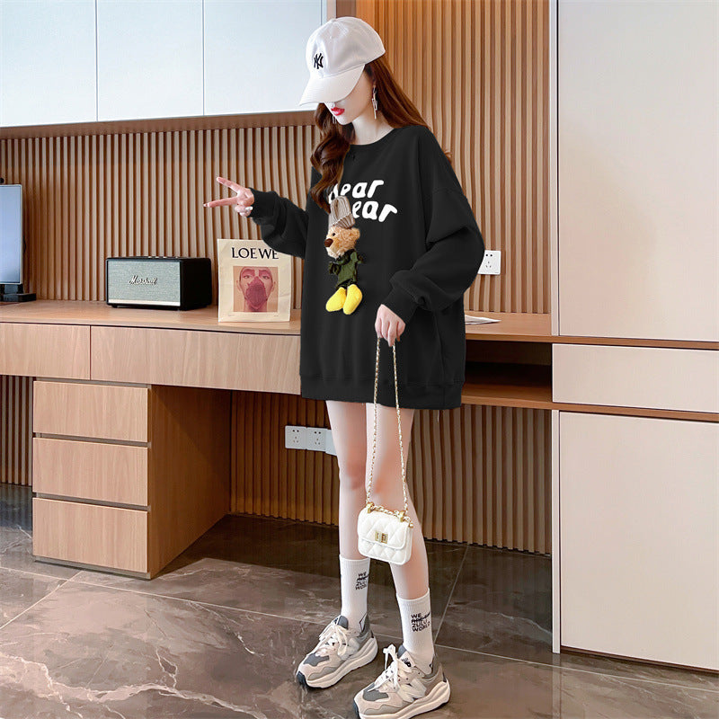 【tops】3色ゆったり厚手パーカーF8261