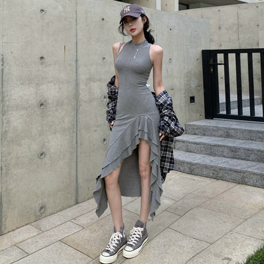 【dress】ノースリーブスリットデートワンピースG21848