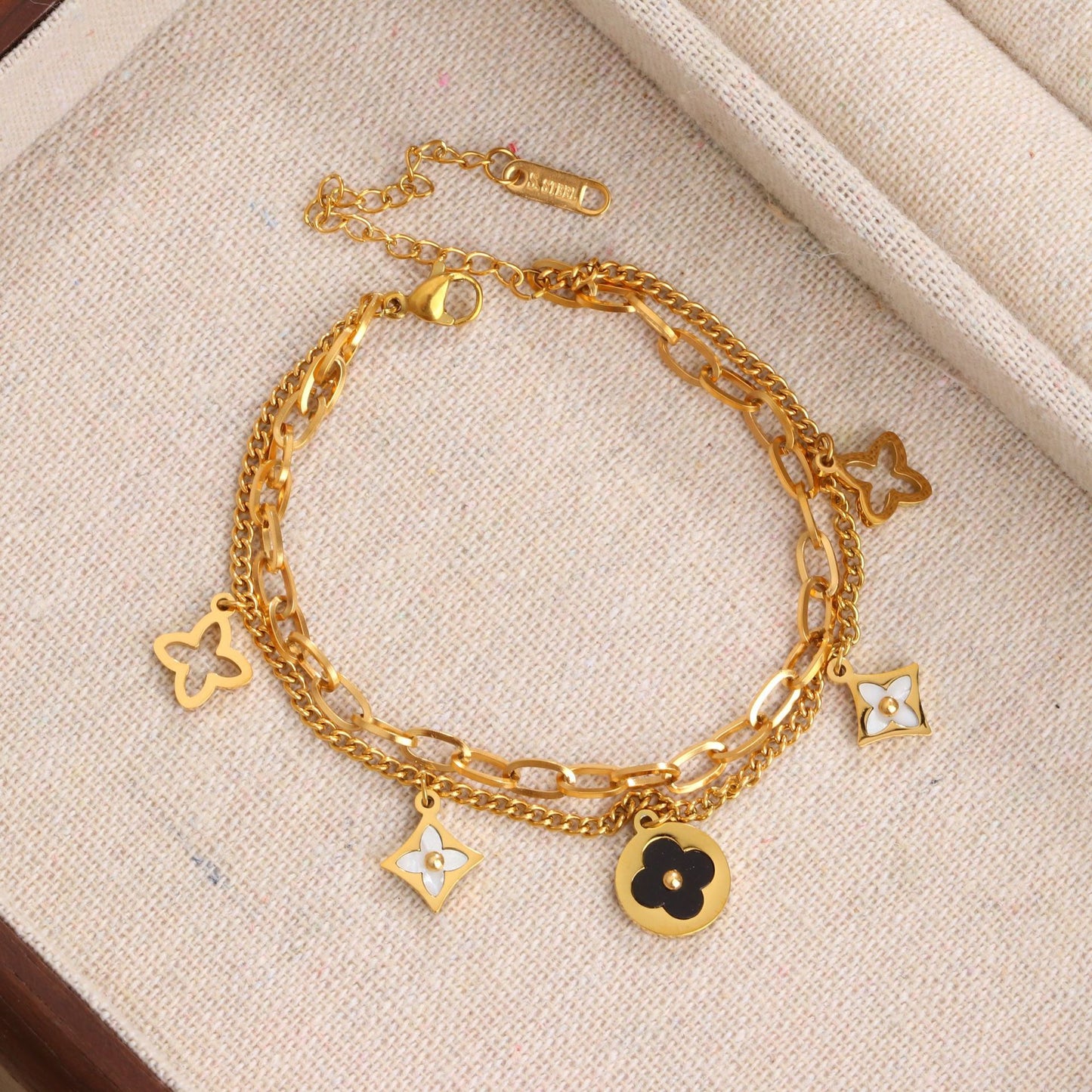 【小物】2色ファッションブレスレットF8184