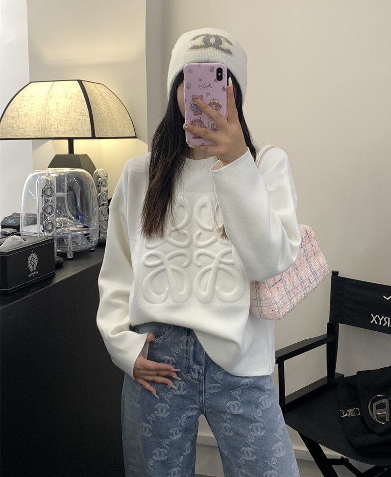 【tops】長袖ニットセーターF7932