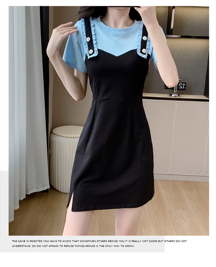 【dress】偽二つ切り替えカジュアルTシャツワンピースG21716