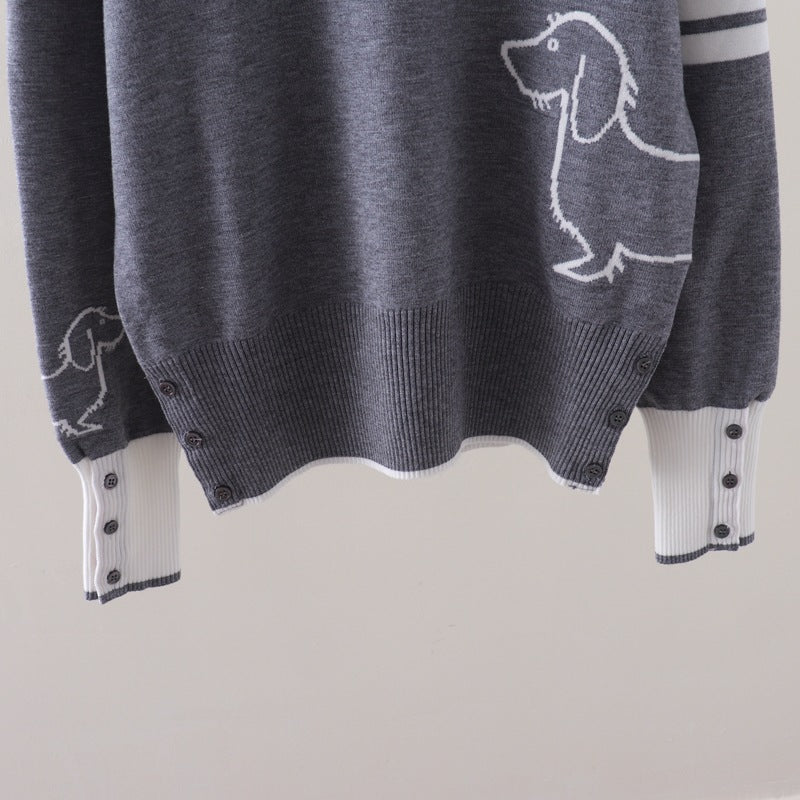 【tops】ラウンドネックニットセーターG23548