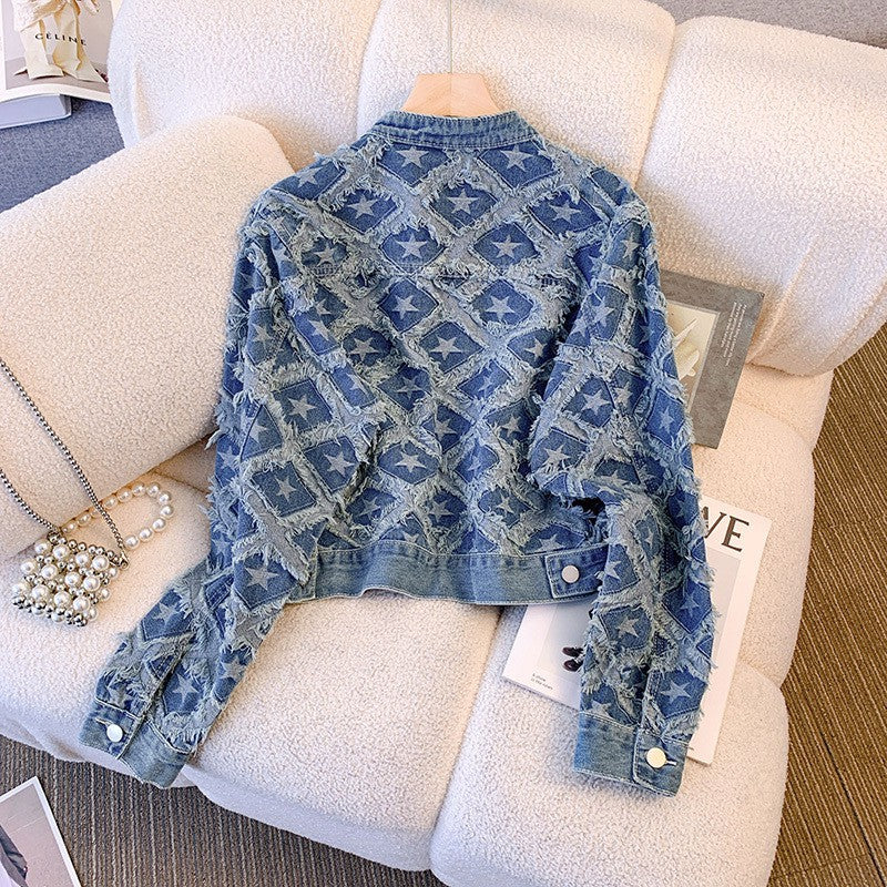 【outer】ファッションデニムアウターG23445