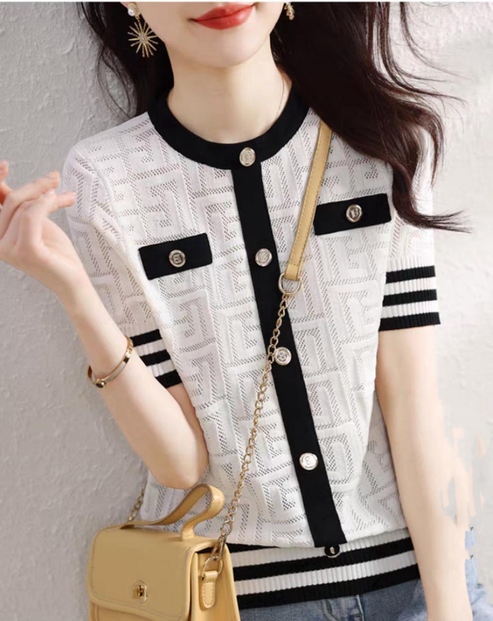【tops】合わせやすいニットTシャツG21944