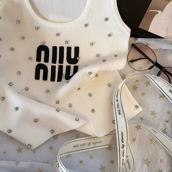 【tops】2色ニットキャミソール F7572