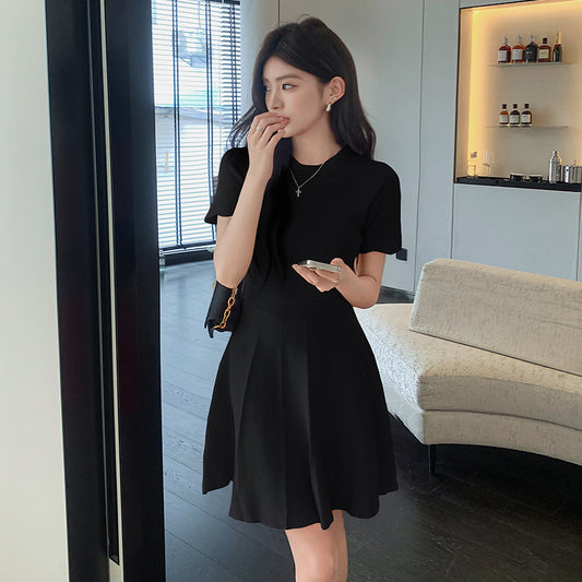 【dress】フランス風AラインニットワンピースG21831