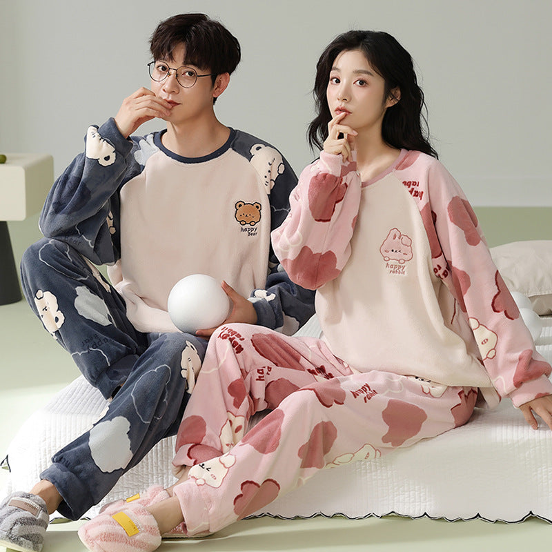 【ホーム・生活】カップルパジャマ上下セットルームウェアF8424