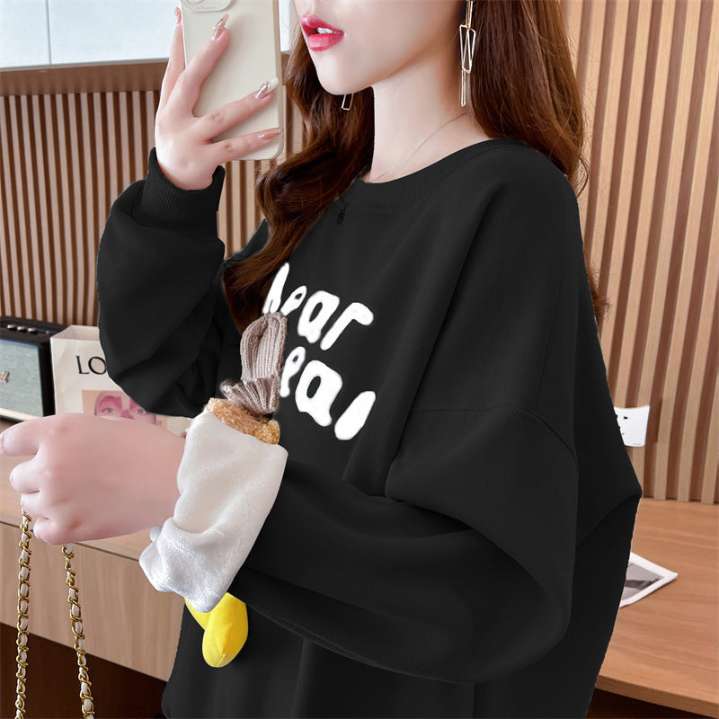 【tops】3色ゆったり厚手パーカーF8261