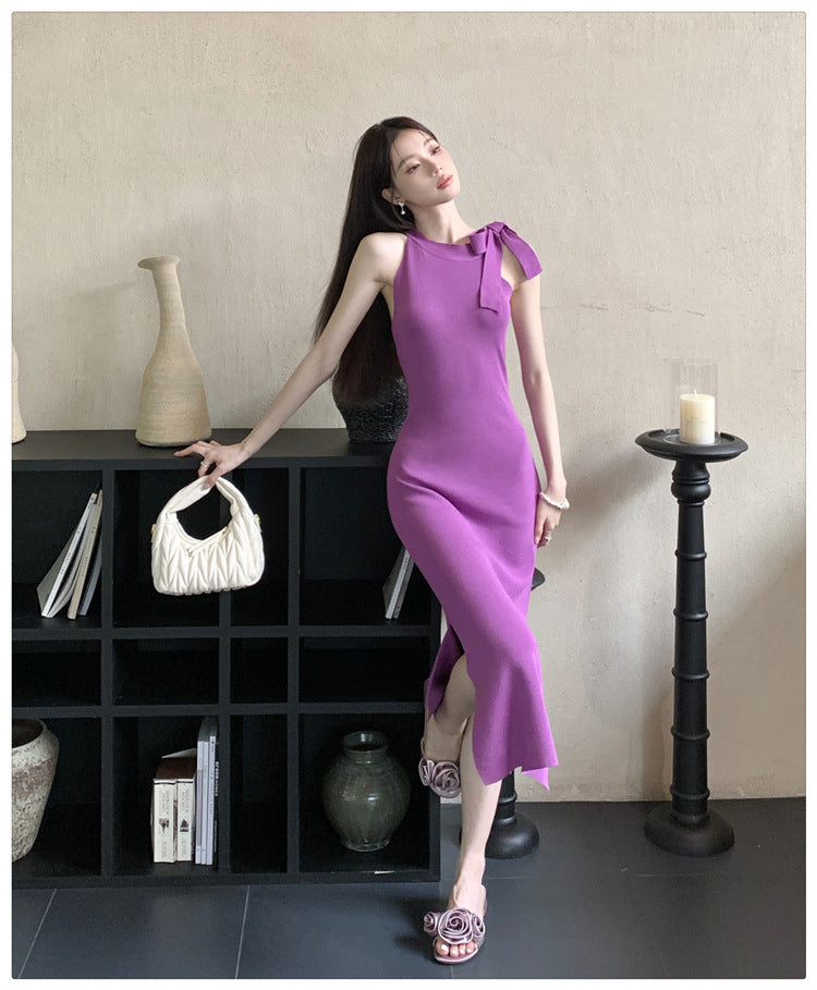 【dress】ノースリーブニットワンピースG22119