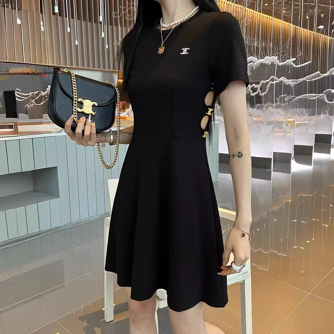 【dress】ウエスト透かし彫りワンピースG21661
