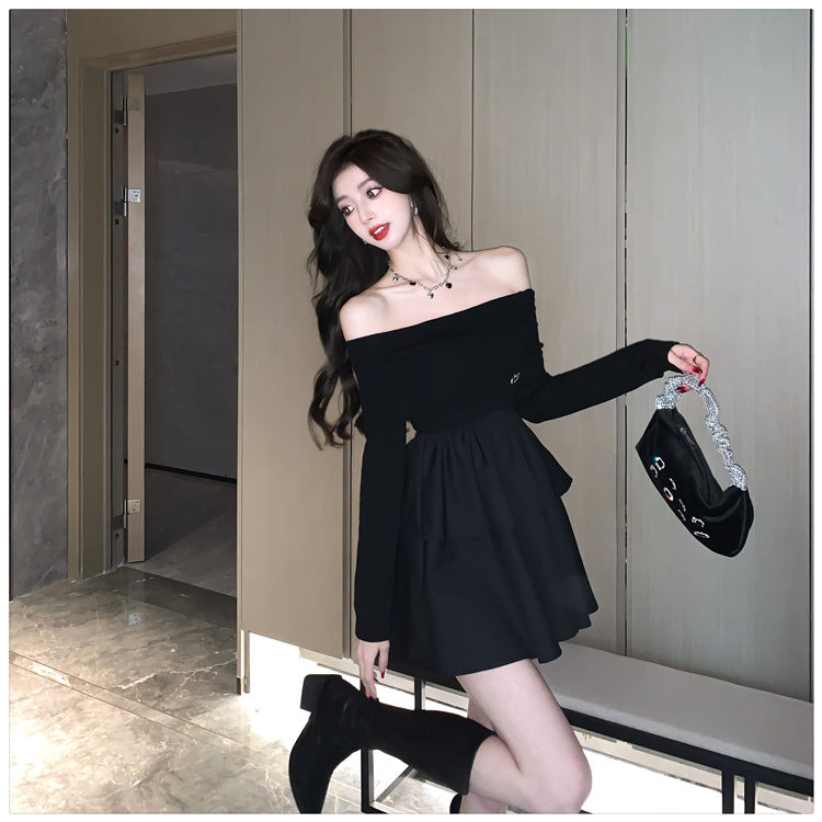 【dress】オフショルダー長袖デートワンピースG23286