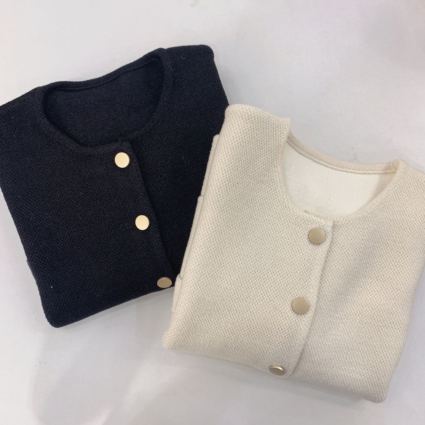 【outer】ラウンドネックニットカーディガンG23243