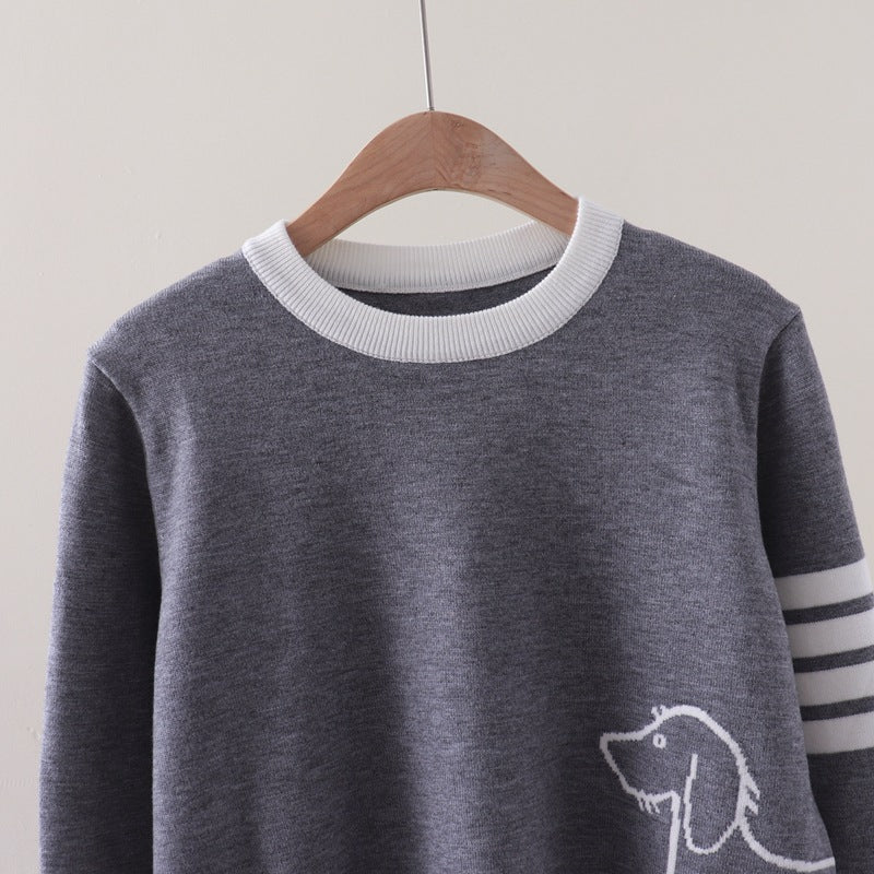 【tops】ラウンドネックニットセーターG23548