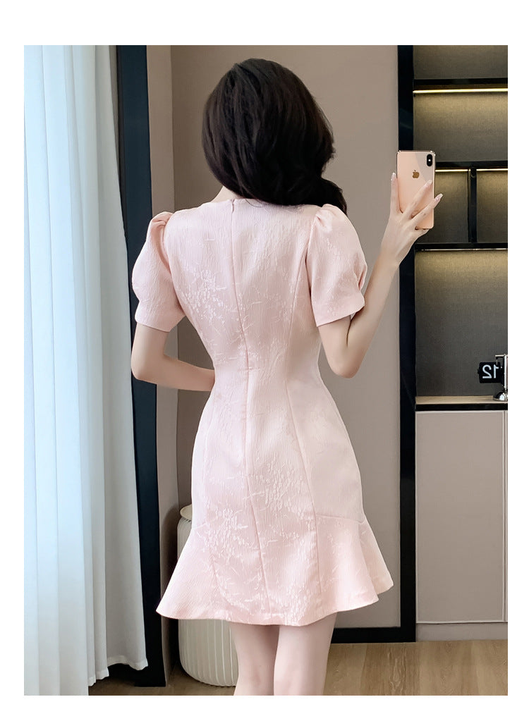 【dress】透かし彫りフリルデートワンピースG22114