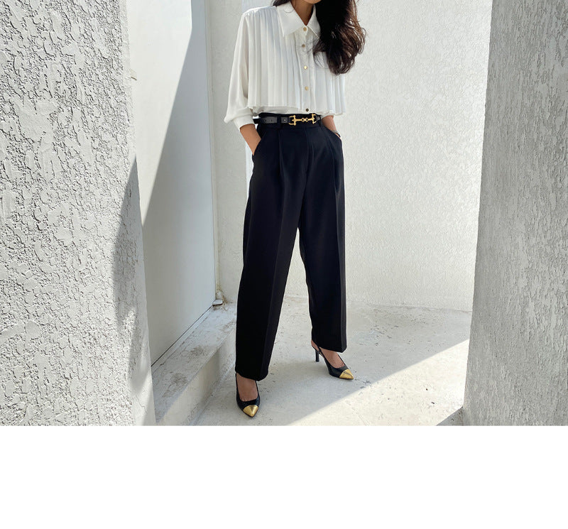 【tops】ラペルギャザーブラウスF8375