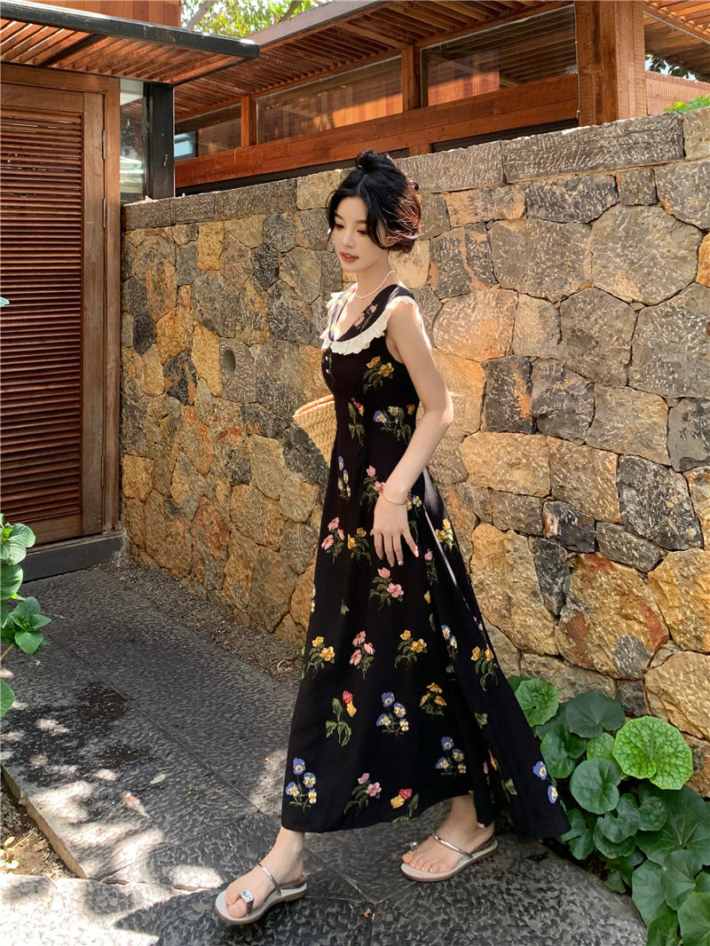 【dress】ドールカラー花柄ワンピースG21737