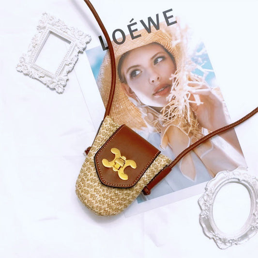 【小物】2色海旅行miniカゴバッグF7830