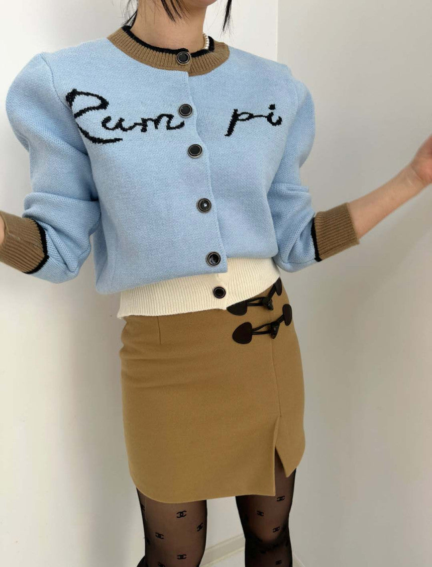 【outer】ラウンドネックニットカーディガンG24484