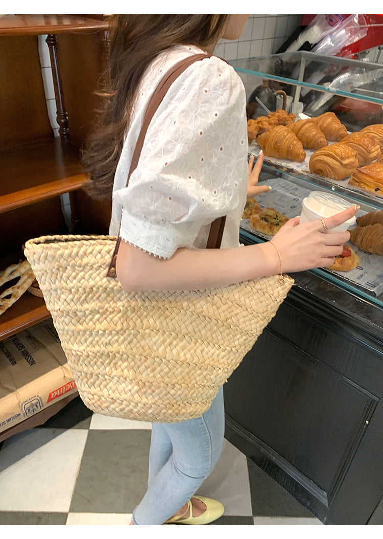 【tops】VネックレースパフスリーブブラウスG21932