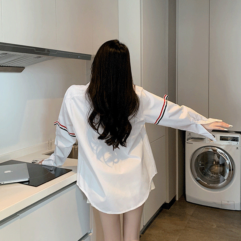 【tops】デザイン長袖シャツG23437