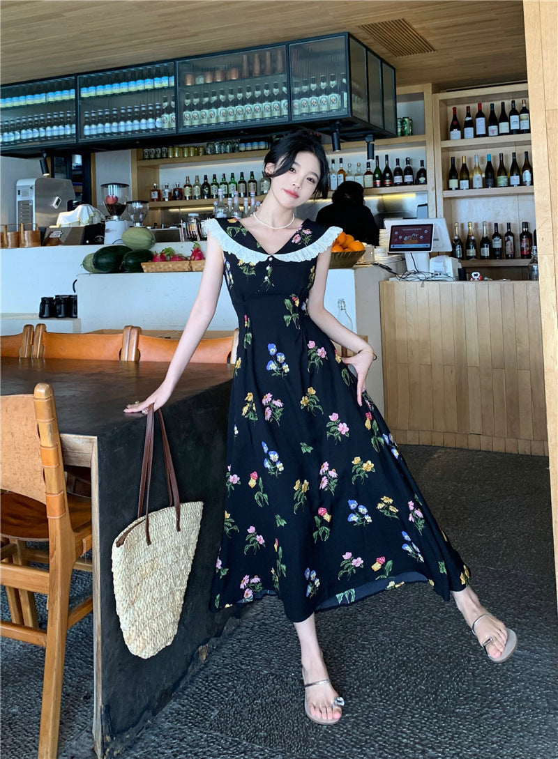 【dress】ドールカラー花柄ワンピースG21737