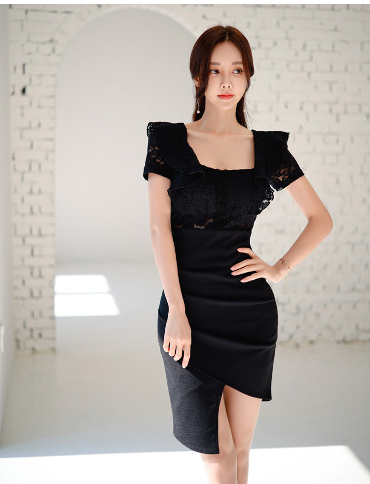 【dress】レース切り替えタイトワンピースG21816