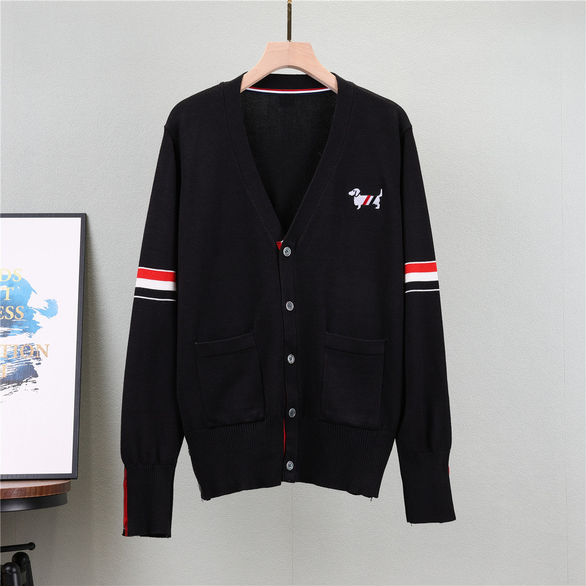 【outer】Vネック長袖ニットカーディガンG23453