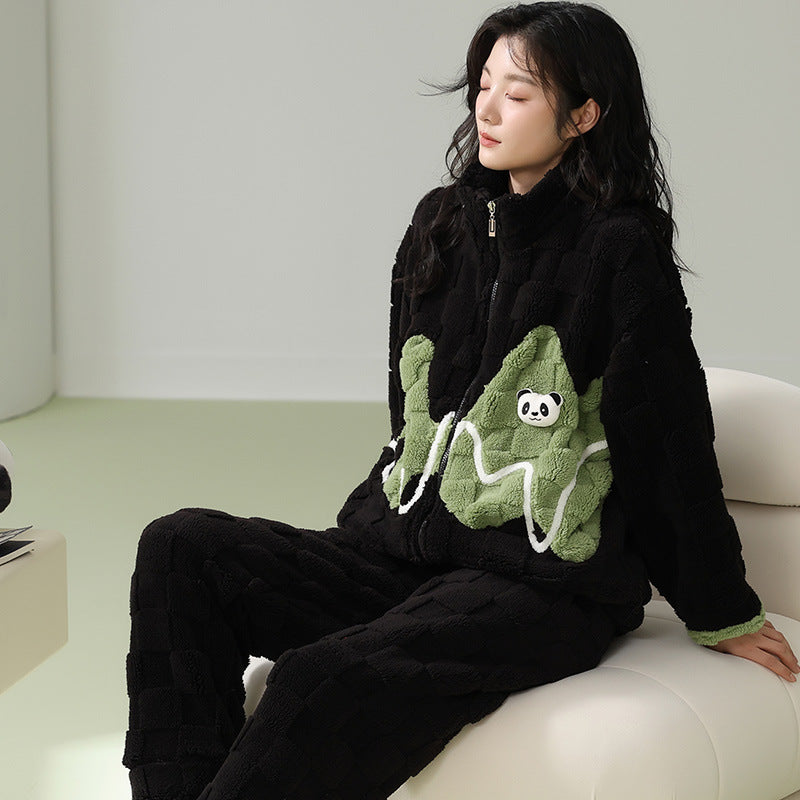 【ホーム・生活】ふわふわカップルパジャマ上下セットルームウェアF8427