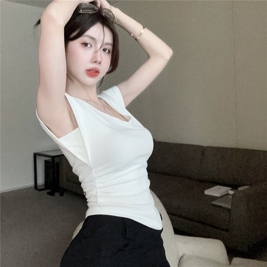 【tops】VネックフレンチスリーブTシャツG22056