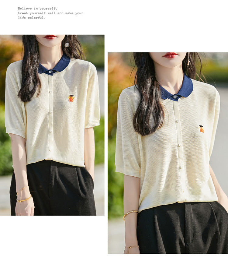 【tops】ニットTシャツG21942