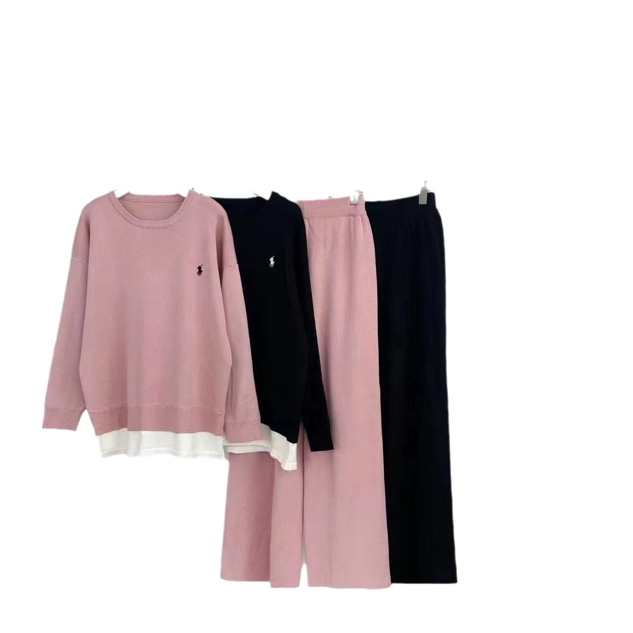 【set】4色パーカー＋ガウチョパンツ2点セットF8169