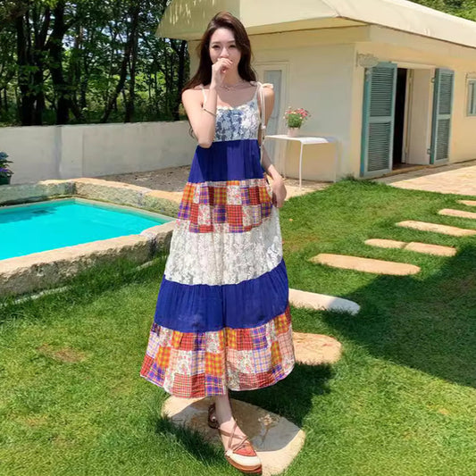 【dress】エスニック海旅行デートワンピースG21892