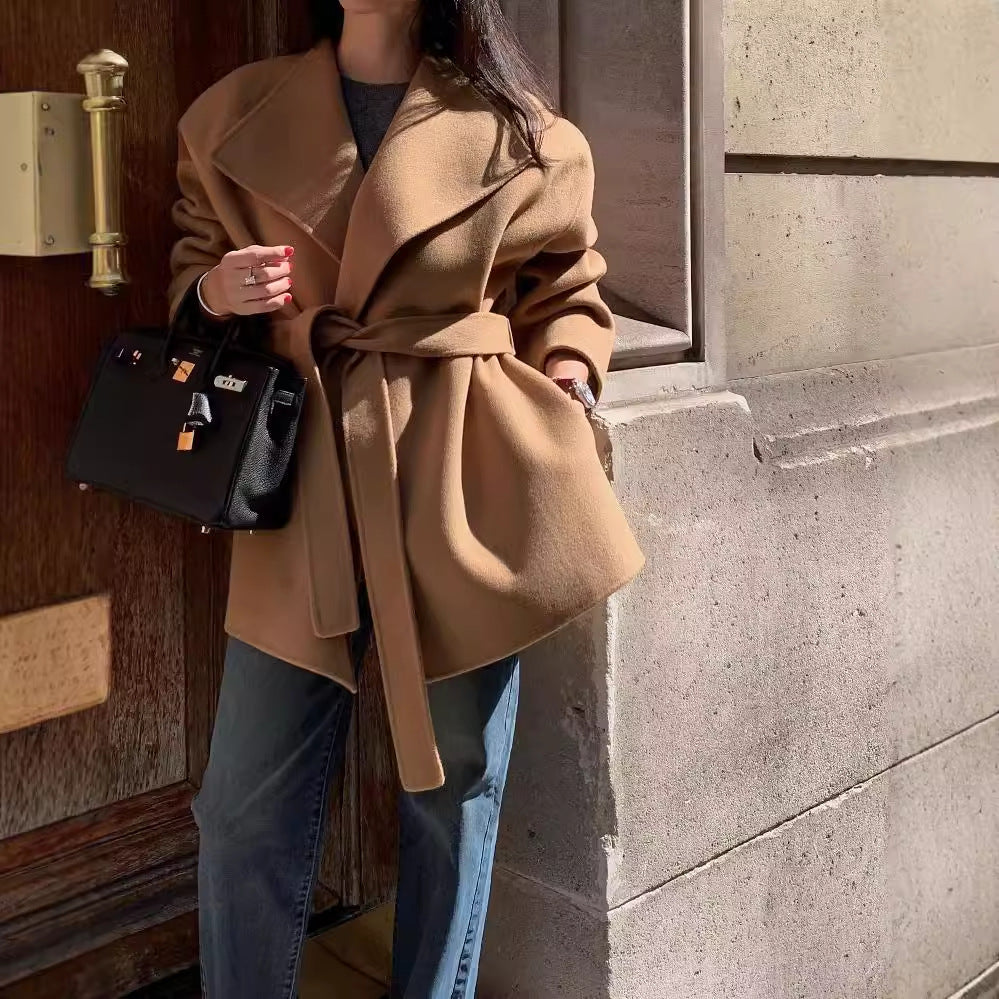 【outer】大きいラペルコートF8377