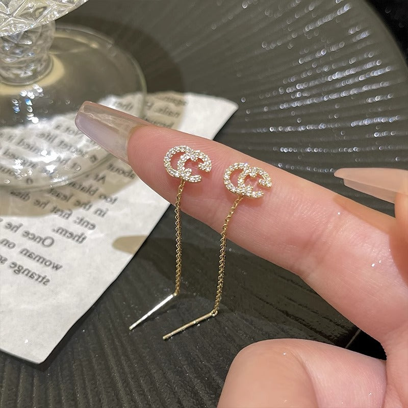 【小物】揺れるキラキラピアスアクセサリーF8090