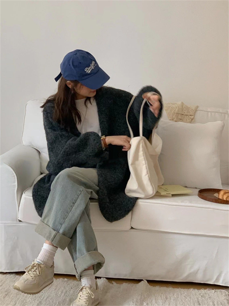 【outer】4色ニットカーディガンF8365