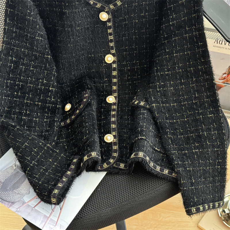 【outer】ラウンドネックニットカーディガンG23239