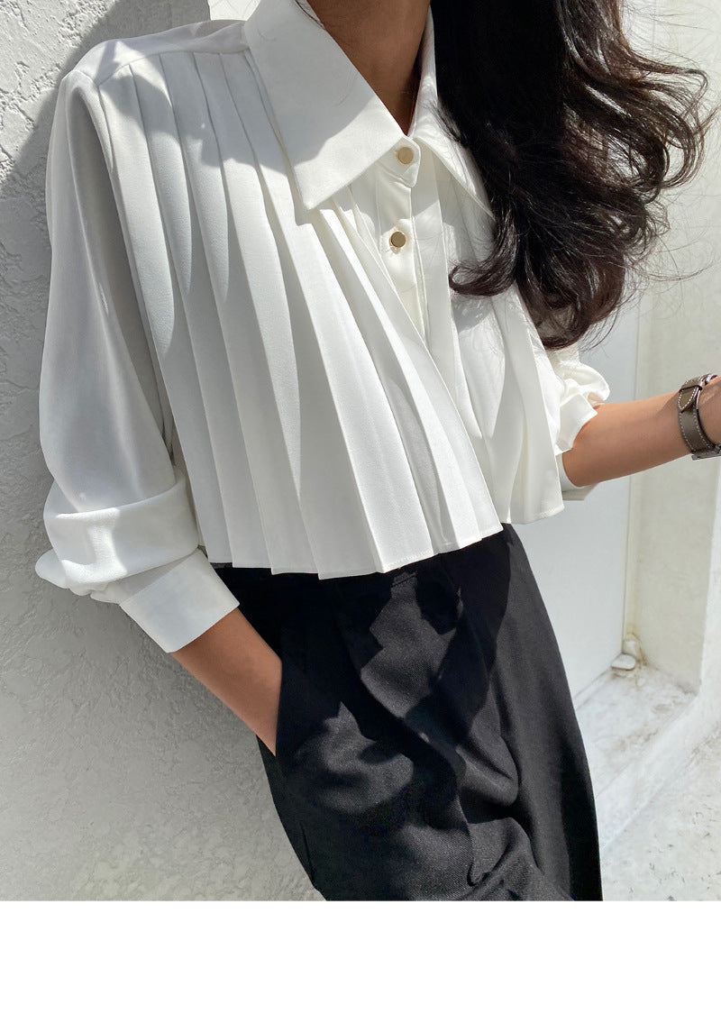 【tops】ラペルギャザーブラウスF8375